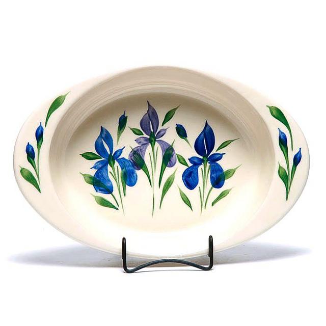 Field of Iris Large Ceramic Casserole