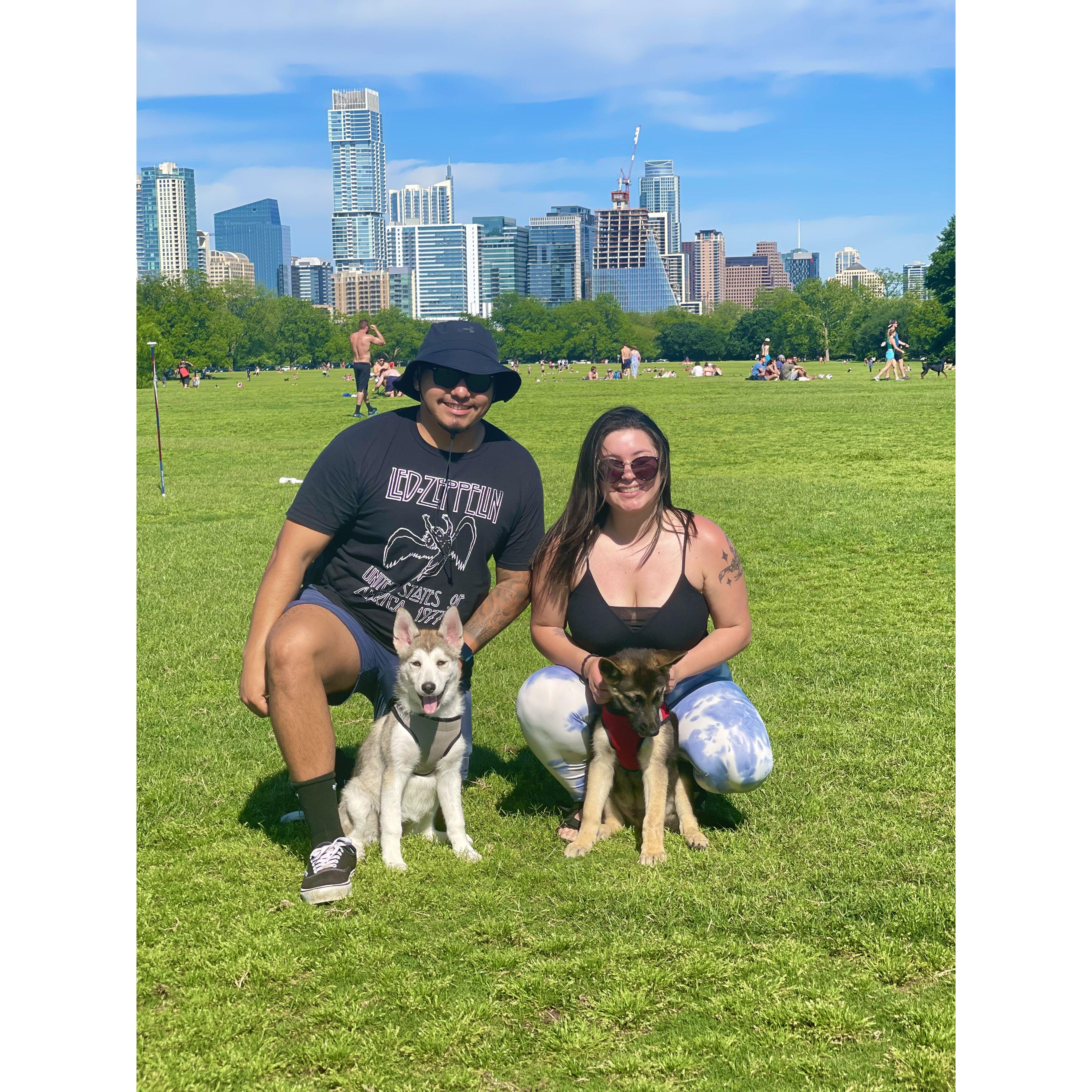 Zilker Park w the pups