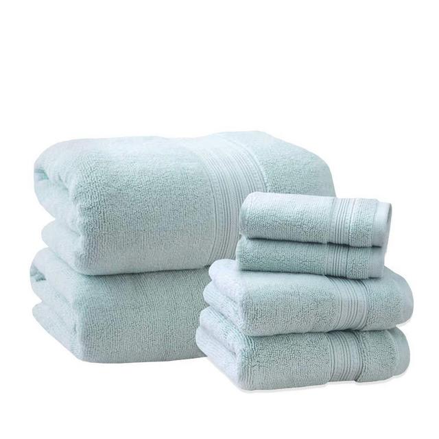 Charisma Hygro Cotton Towels Bundle | Includes: 2 Luxury Bath Sheet Towels, 2 Hand Towels & 2 Washcloths | Quality, Ultra Soft Towel Set | 6 Pieces (Light Green)