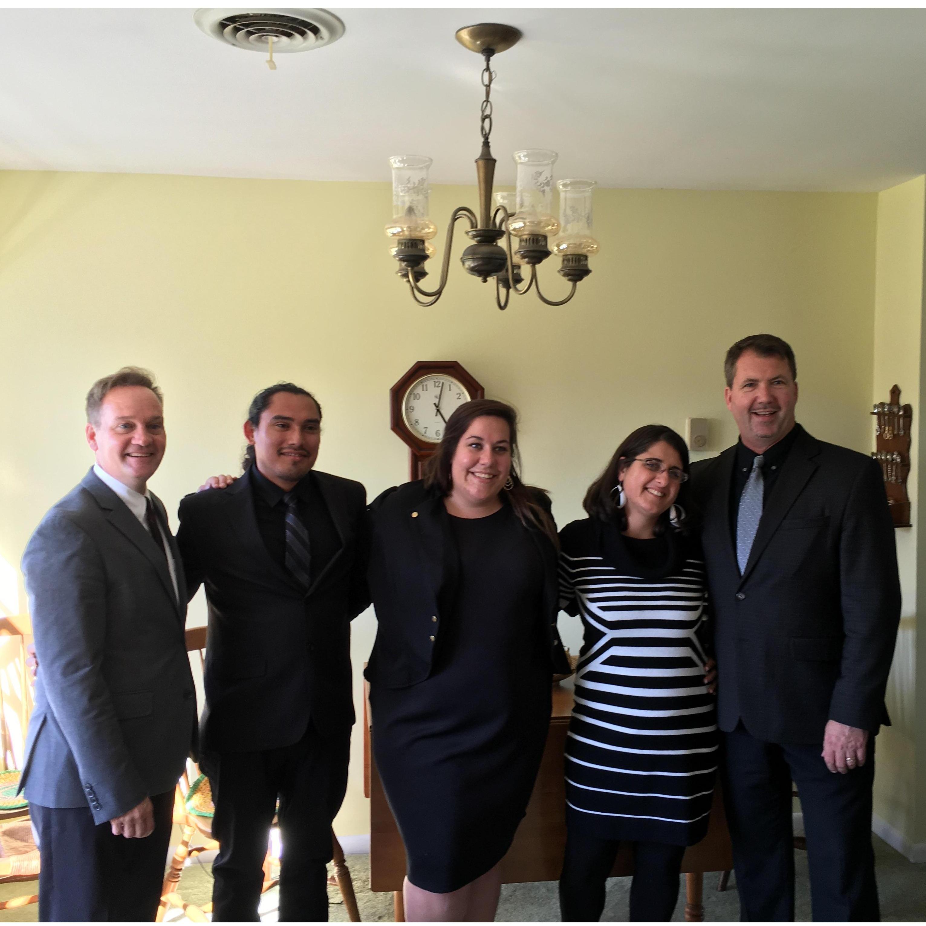 Mimi's memorial with Greg's family.