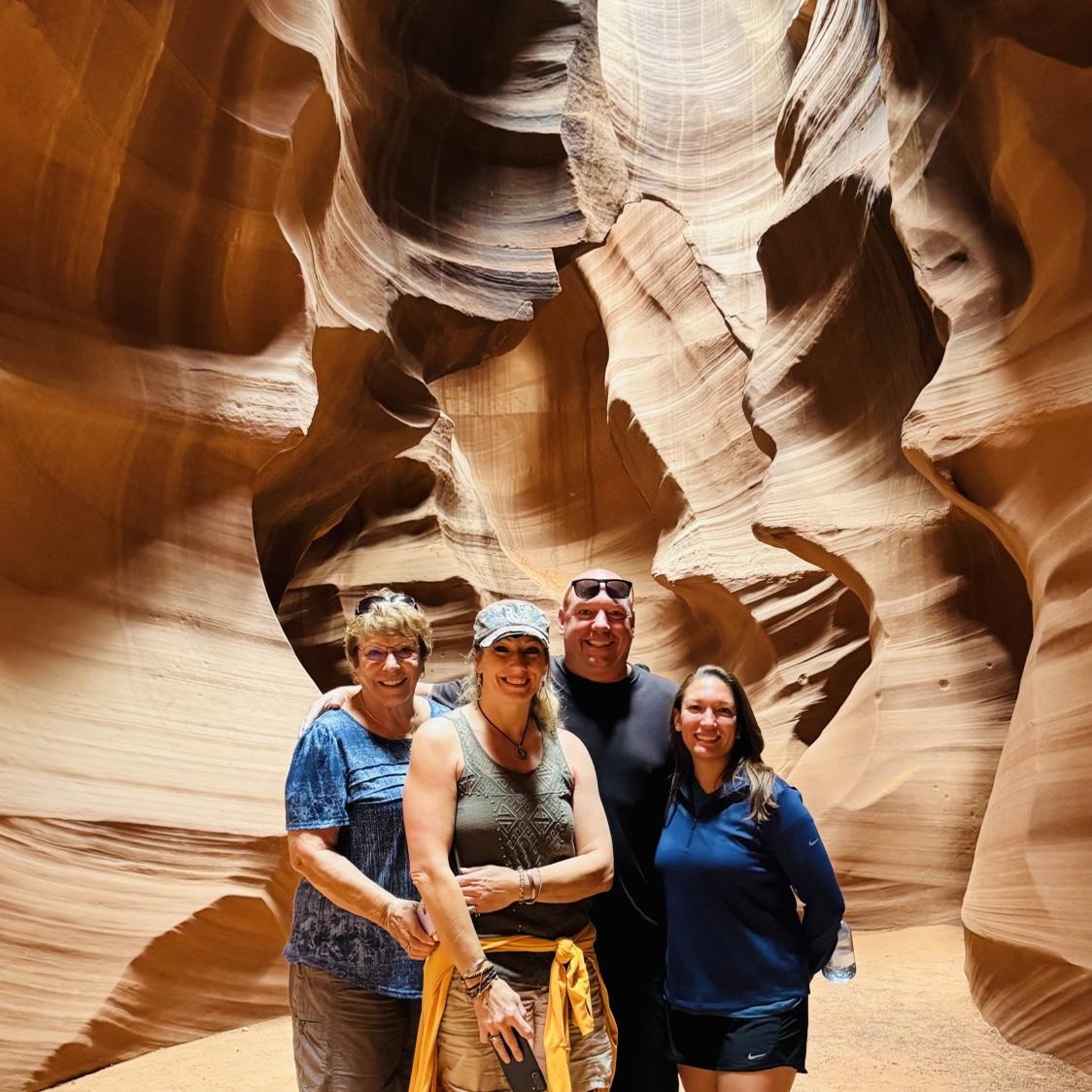 Antelope Canyon with Ryan’s mom Pam and his sister Randi