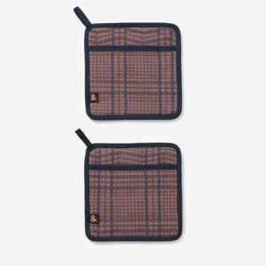 Pot Holders Hommeboys - Lavender Grid | Hedley & Bennett