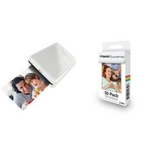 Polaroid ZIP Mobile Printer (White) with Polaroid ZINK Photo Paper TRIPLE PACK (30 Sheets)