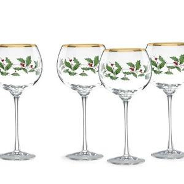 Holiday Balloon Glasses, Set of 4