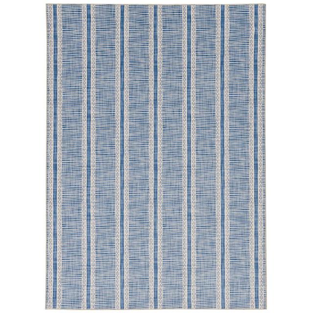 5'x7' Washable Wallen Rug Ivory/Blue - Linon