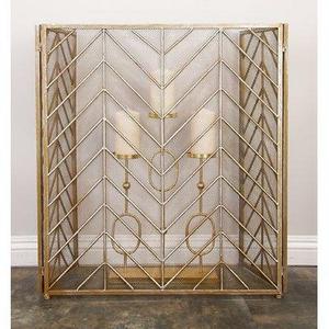 3 Panel Metal Fireplace Screen
