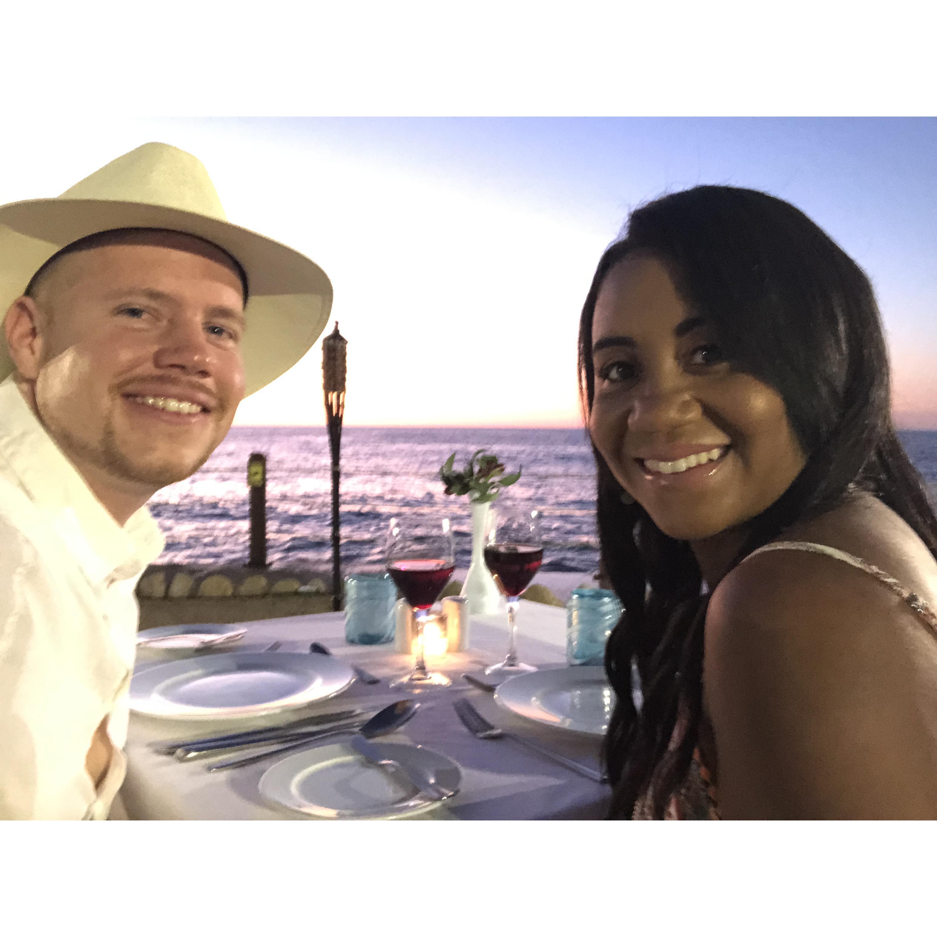 Shortly before Toby popping the question...Dec. 2019