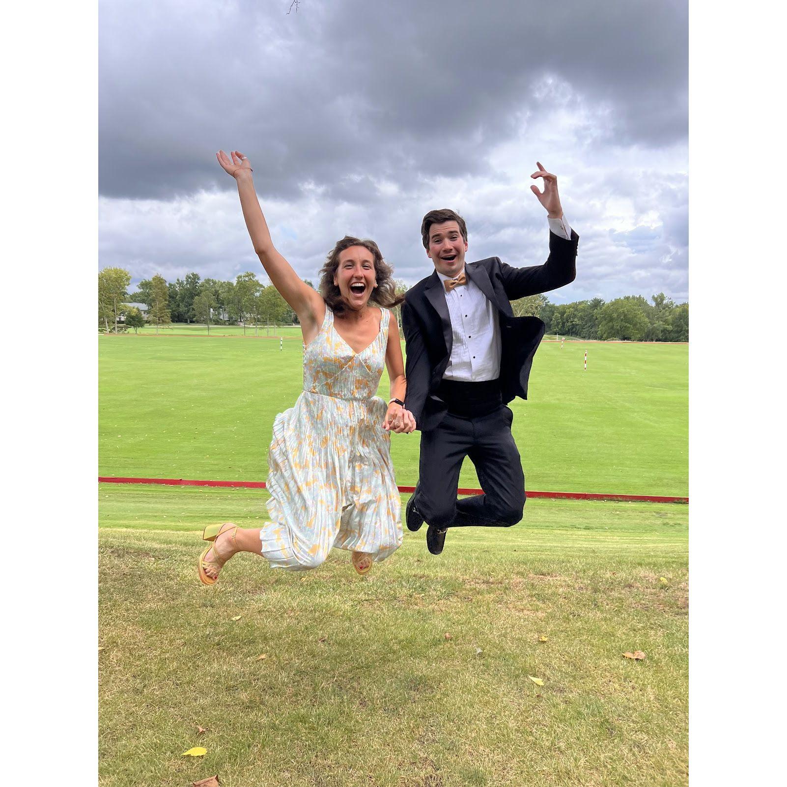 We think we crushed it in this jumping pic! Fair warning, there are more jumping pics the further you scroll, enjoy!