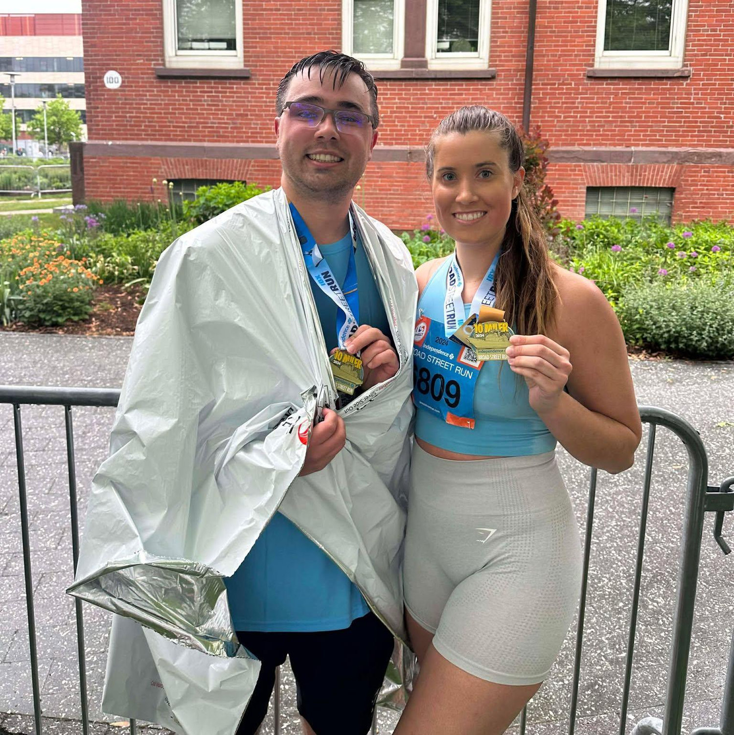 May 5, 2024: The 10-Mile Broad Street Run in Philadelphia—where Savannah somehow convinced Matt to join her in running her favorite Philly race together