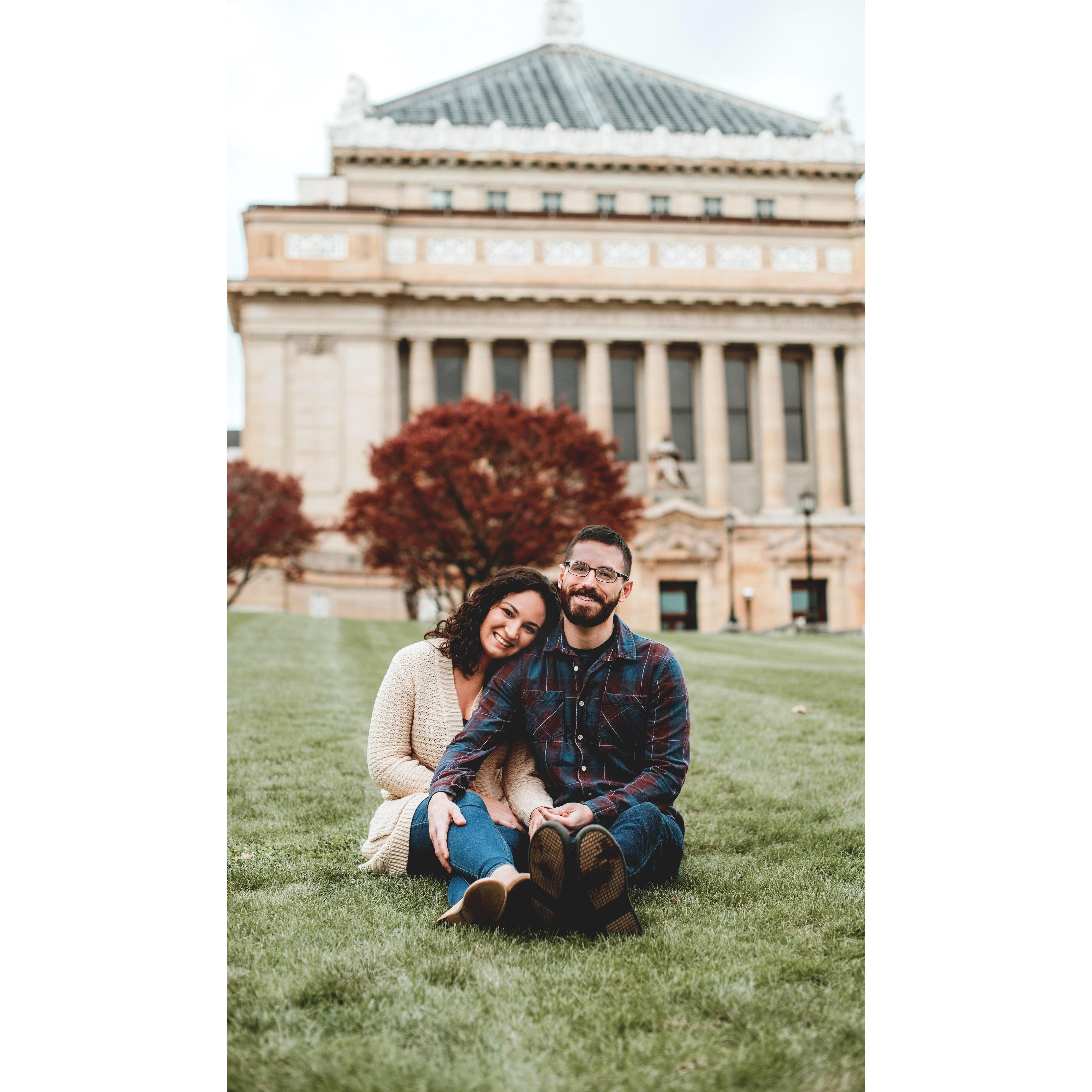 Soldiers and Sailors Memorial.
Where we ended up on our first "official" date and where Justin proposed almost 6 years later.