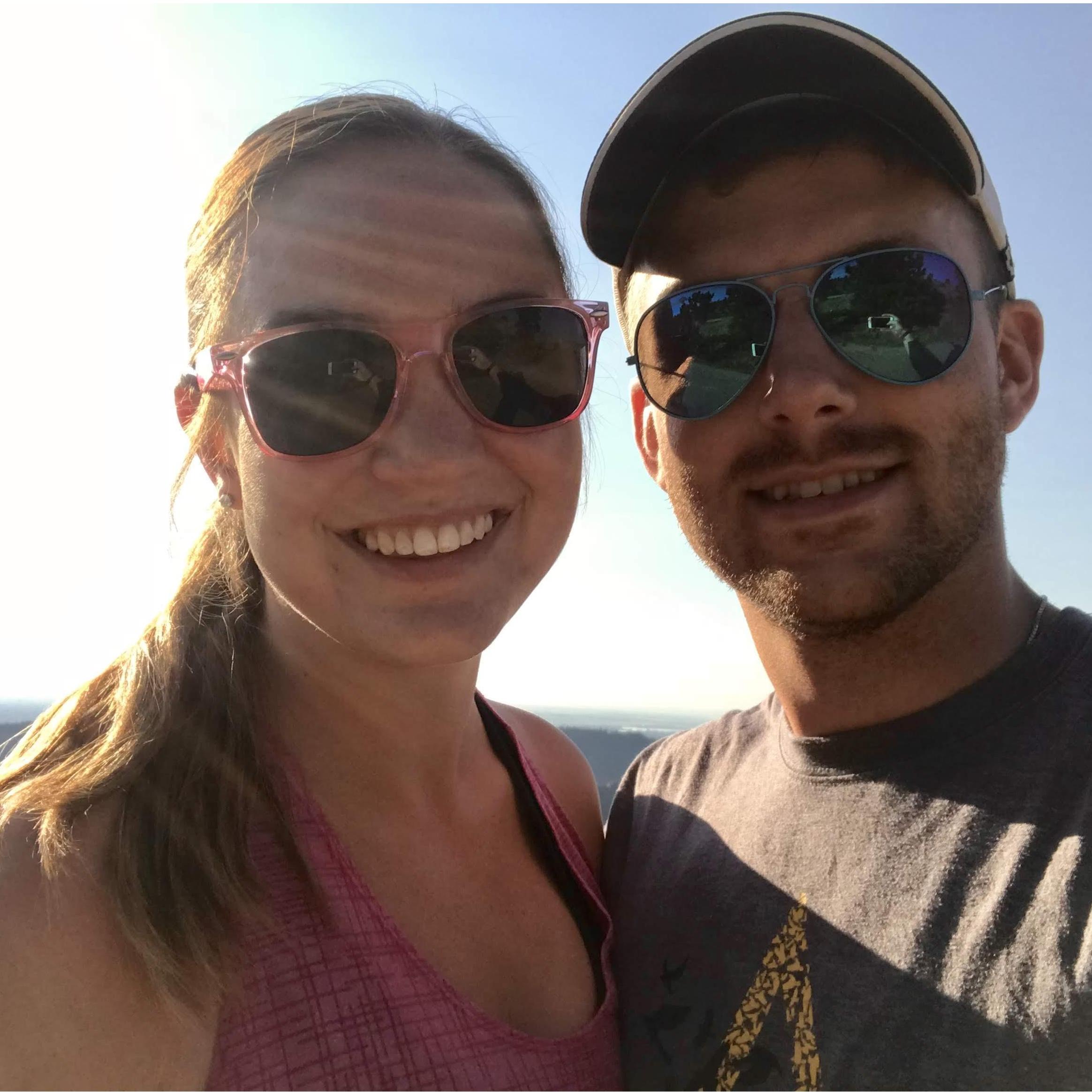 Our first real date. We went for a hike at Horsetooth Rock (July 2018).