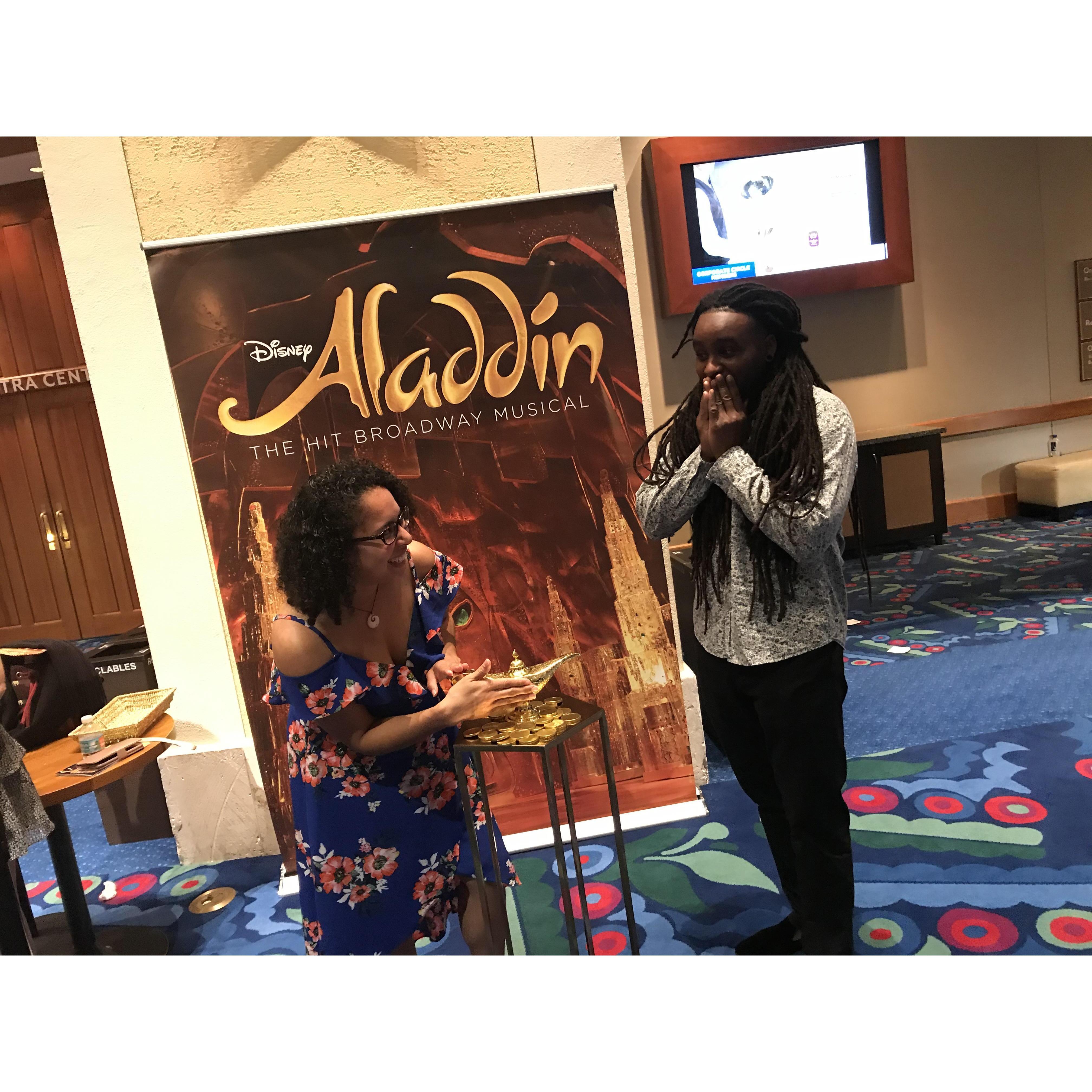 Our first movie and play together