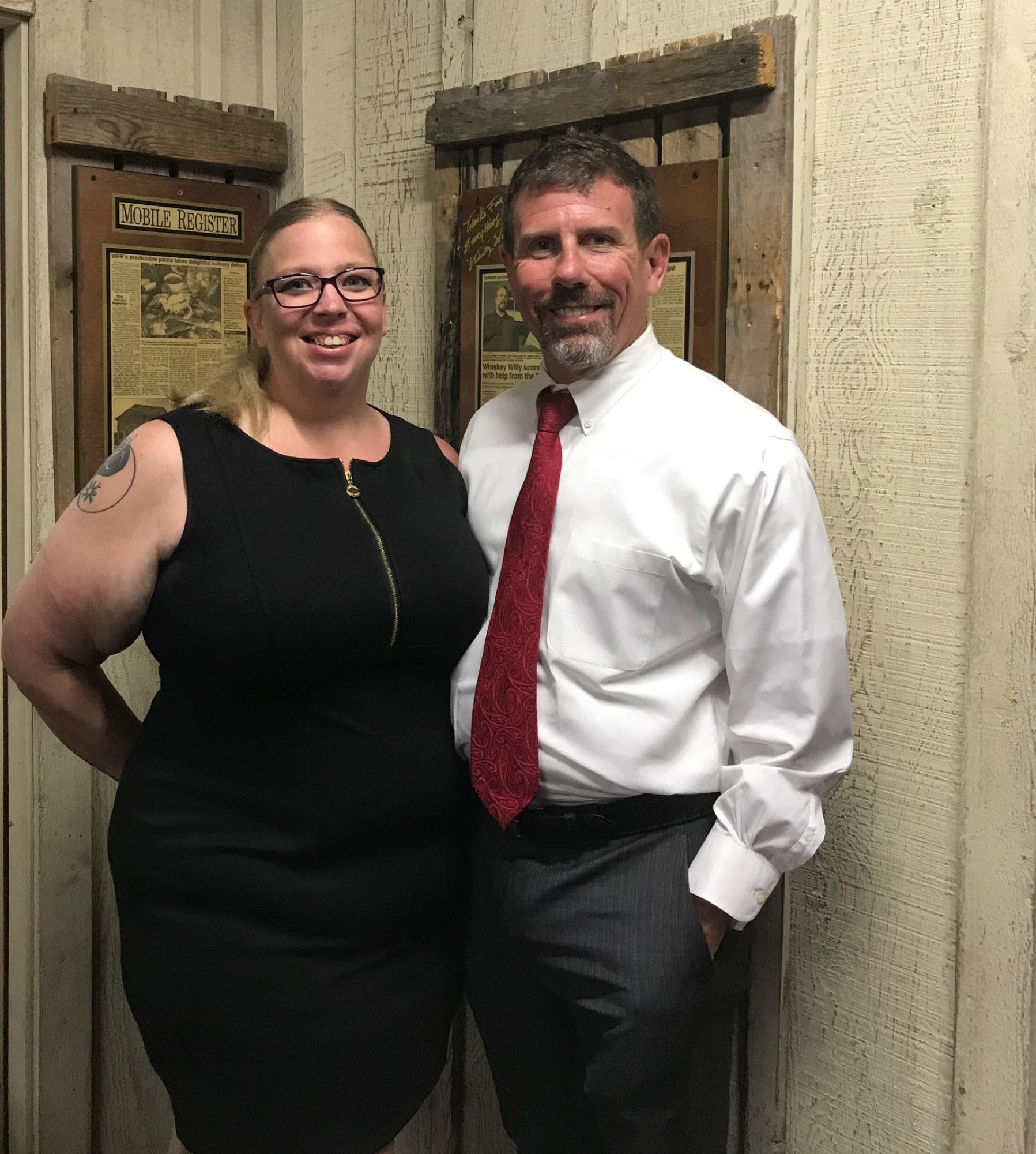 Celebrating my 40th birthday. Our first day as an official couple!