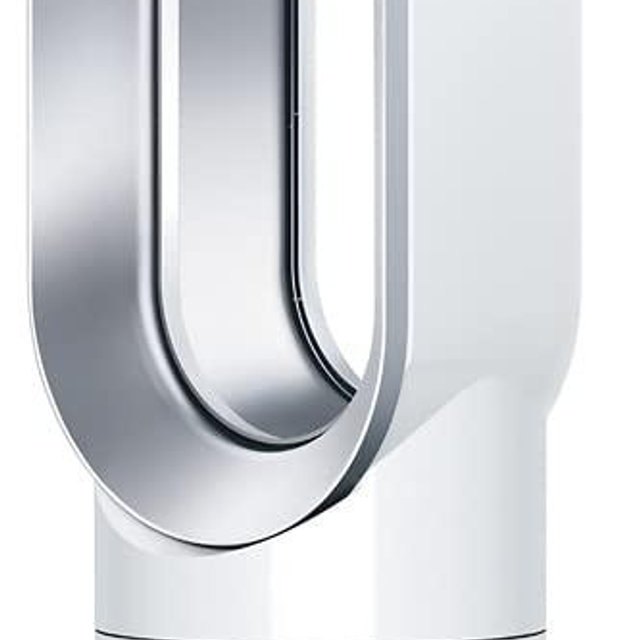 Dyson Hot+Cool AM09 Tower Bladeless Fan Heater - White/Silver (Renewed)