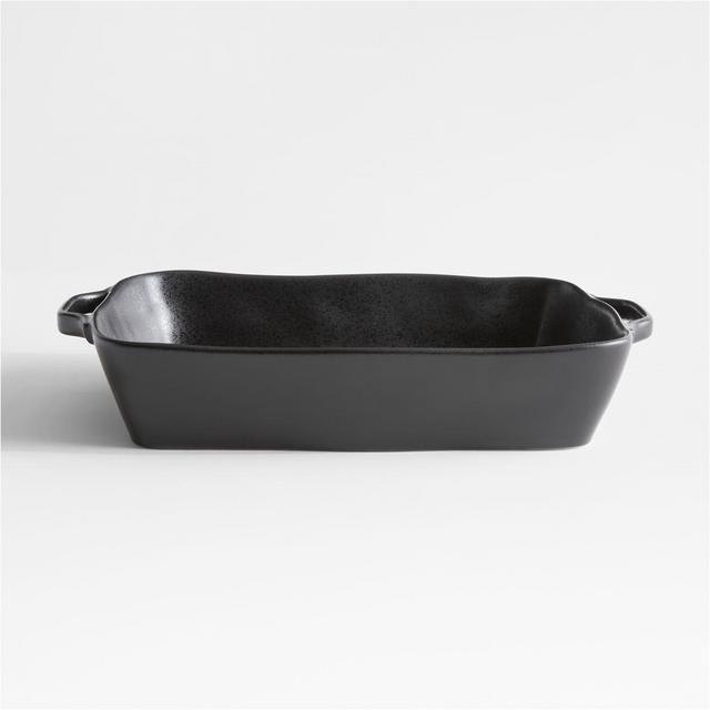 Marin Large Matte Black Ceramic Baking Dish
