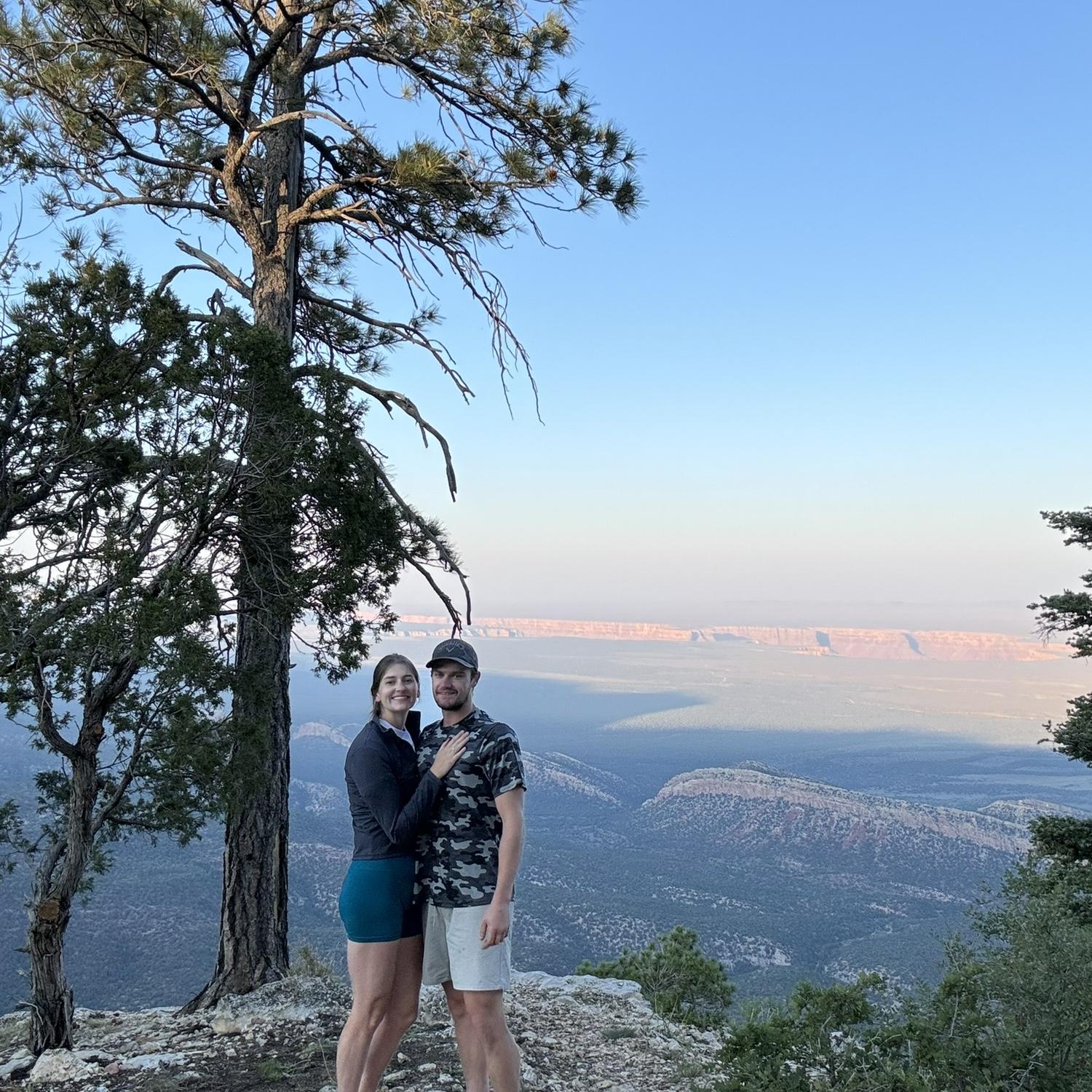 Chase proposed right at the edge of the Grand Canyon!