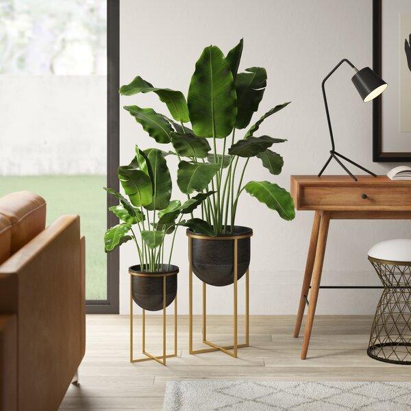 Manhart 2-Piece Iron Pot Planter Set