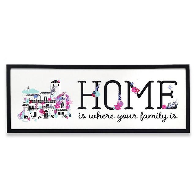 Disney Encanto Home Is Where Your Family Is Framed Wood Wall Decor - Large Colorful Encanto Wall Art For Living Room or Entryway