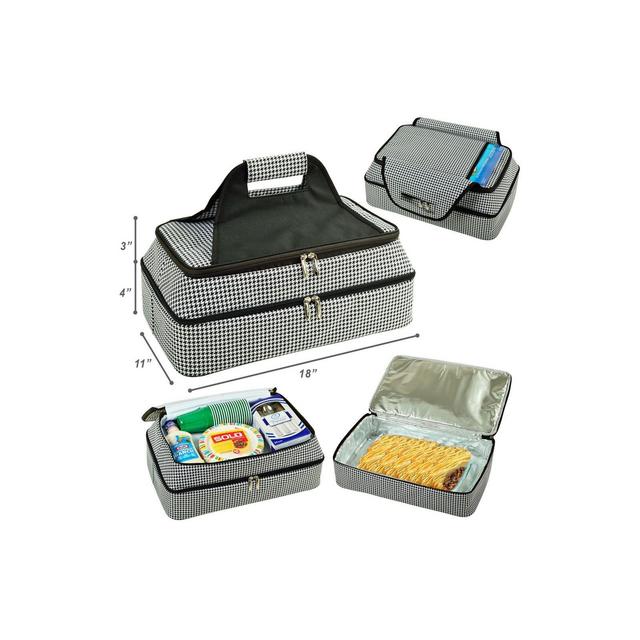 Picnic at Ascot - Two Layer - Hot/Cold Thermal Food and Casserole Carrier - Houndstooth