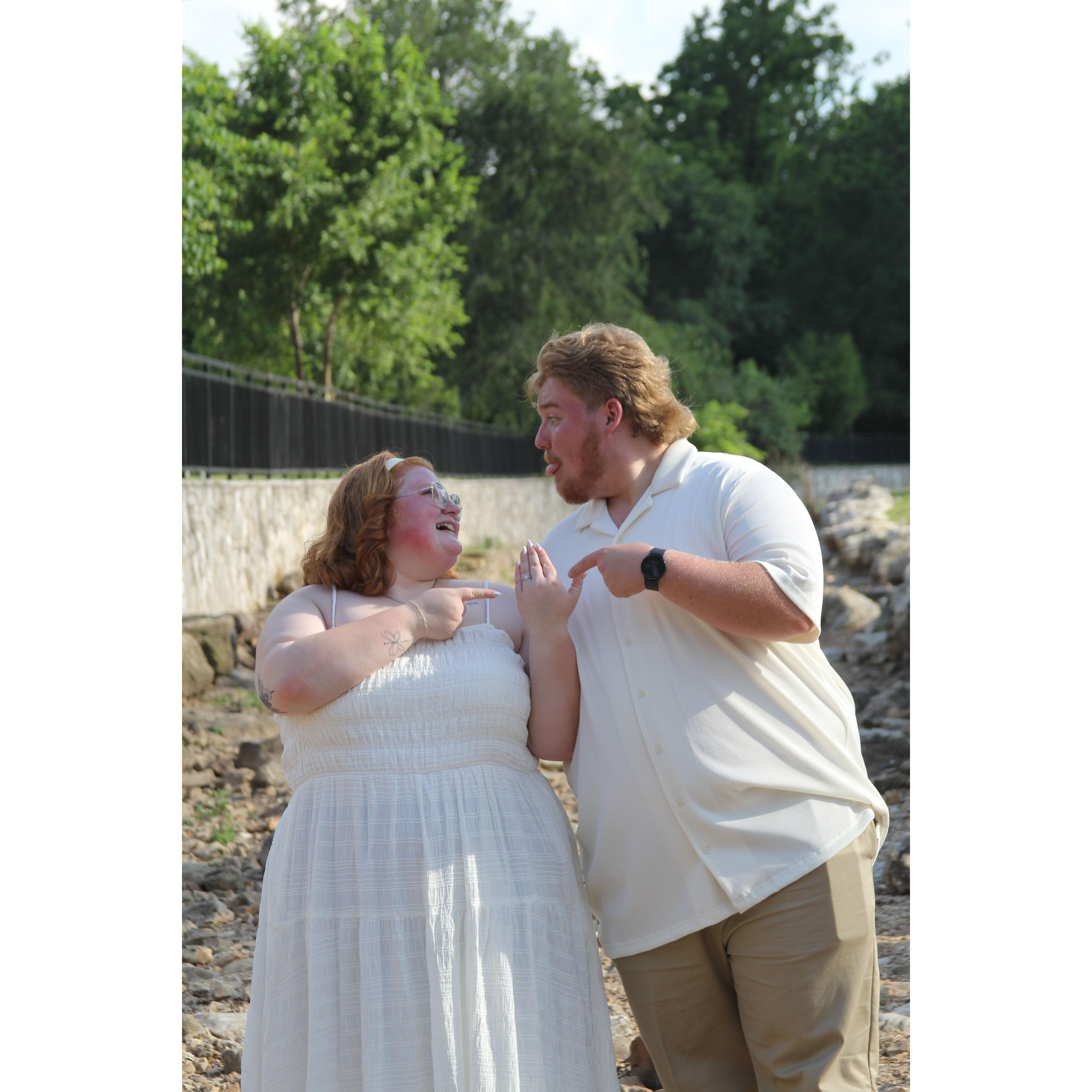 A silly engagement photo!