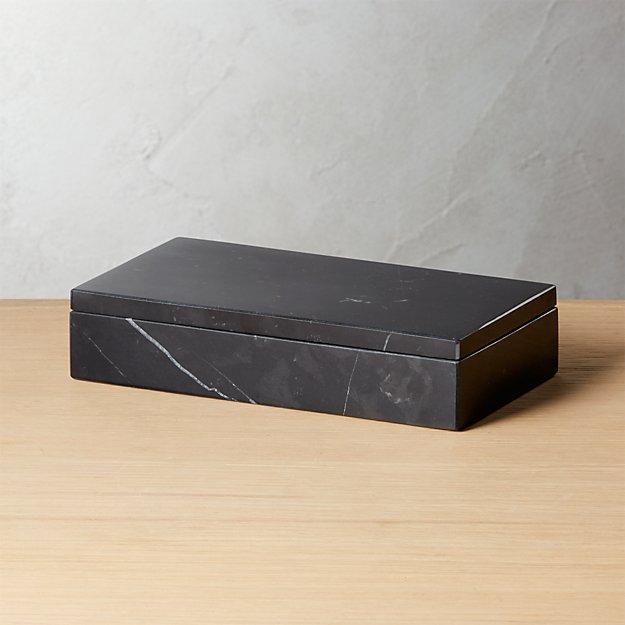 Large Black Marble Box