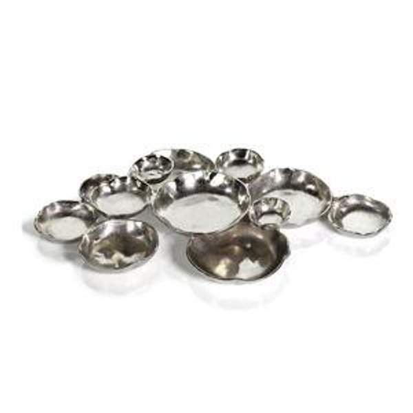 Cluster of Twelve Round Serving Bowls - Silver