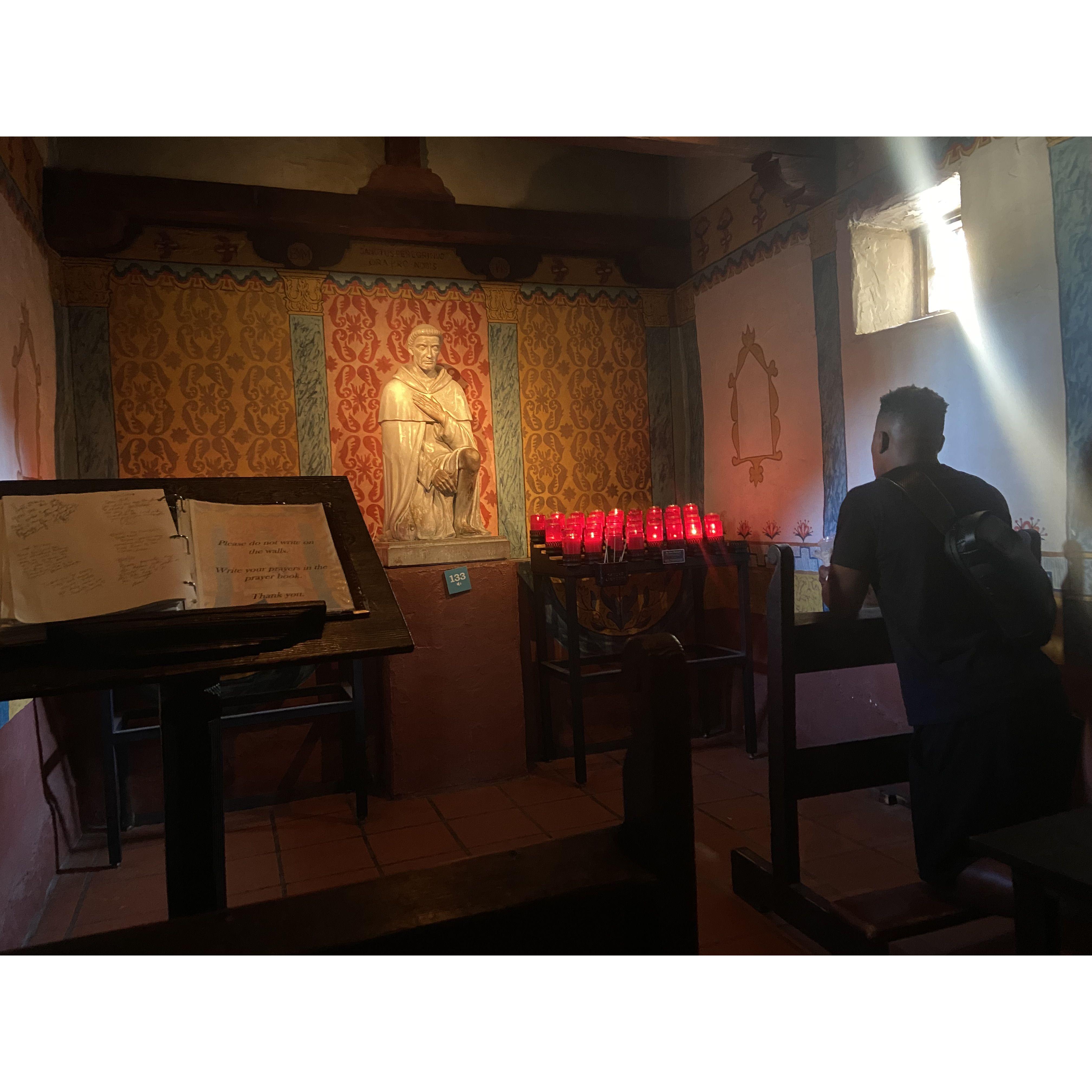 Mission San Juan Capistrano praying for our families. Thank you for loving and blessing us