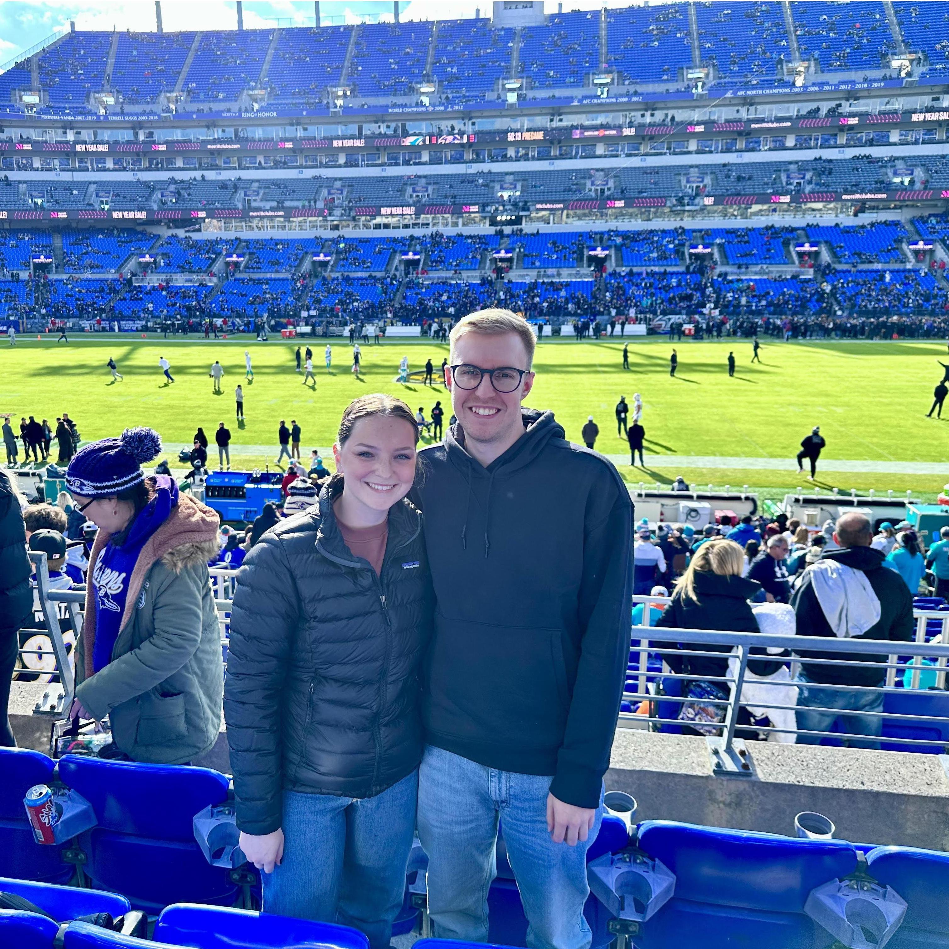 December 31, 2023 (Baltimore, MD & Greenville, SC): Our tenth Christmas and first NFL game