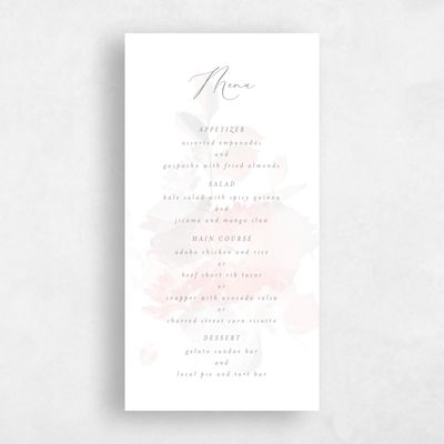 Blush, Pink Wedding Menu - Kylan