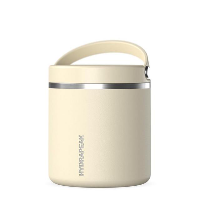Hydrapeak 25oz Stainless Steel Vacuum Insulated Thermos Food Jar | Kids Thermos for Hot Food and Cold Food, Wide Mouth Leak-Proof Soup Thermos for Adults, 10 Hours Hot and 16 Hours Cold (Modern Cream)