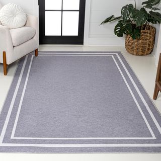 Sloane Classic 2-Stripe Border Washable Area Rug