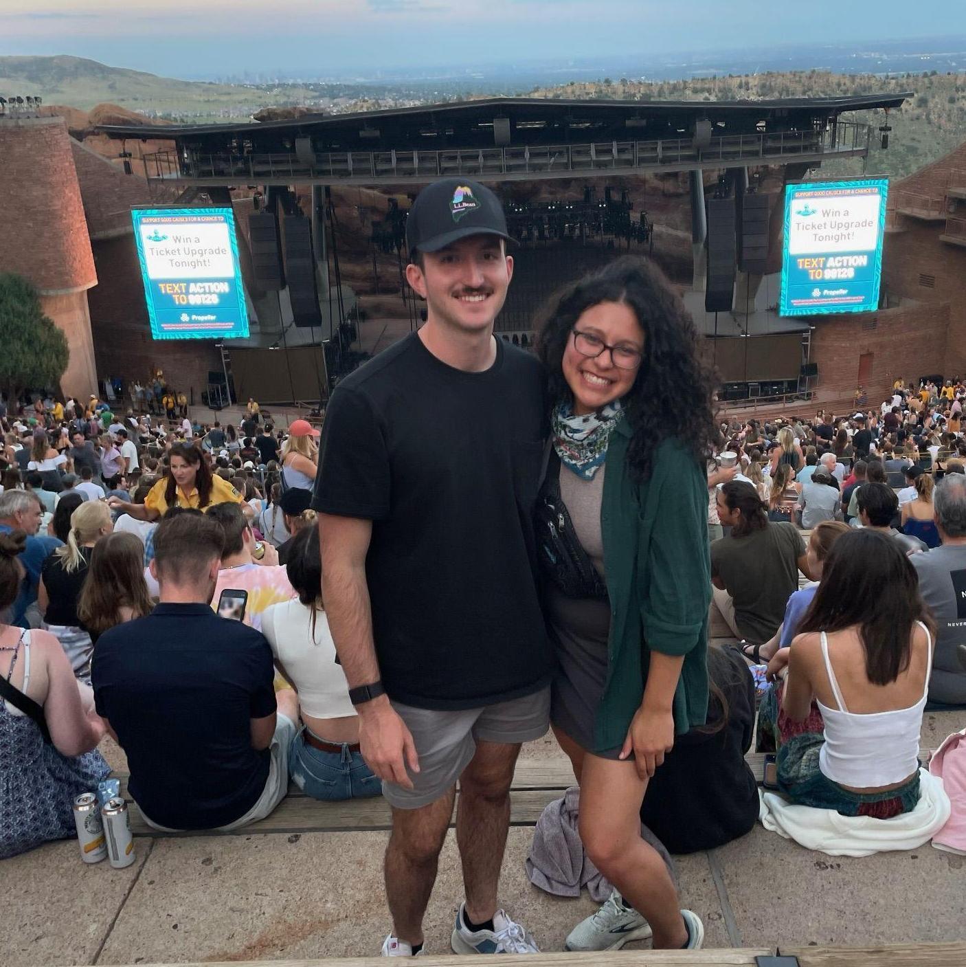 Arriana & Brian seeing Mt. Joy in concert at Red Rocks Ampitheatre in Morrison, Colorado