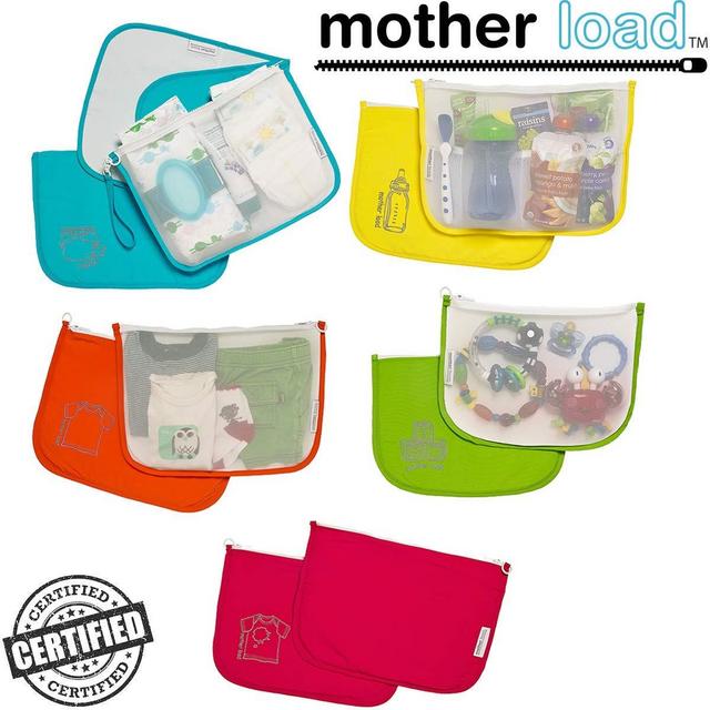Diaper Bag Organizer Pouches by MOTHER LOAD - Designed for The On-The-Go Family (Mom & Dad's), Organize Any Traditional Diaper Bag, Purse or Backpack with This 5 Piece Set from Mother Load
