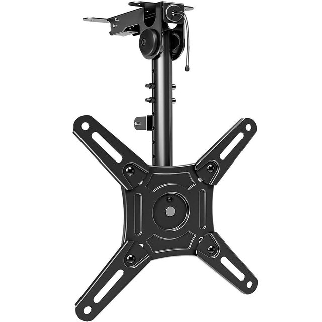 ELIVED Flip Down Ceiling TV Mount for Most 14-40 Inch TVs, Floding TV Mount for Flat and Pitched Roof, Height Adjustable Full Motion tv Bracket 360° Swivel, Max VESA 200x200mm, up to 22 Lbs, YD3030