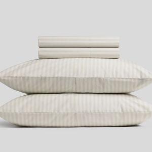 Percale Sheet Set - Moss Stripe K/CK - King / Back Envelope