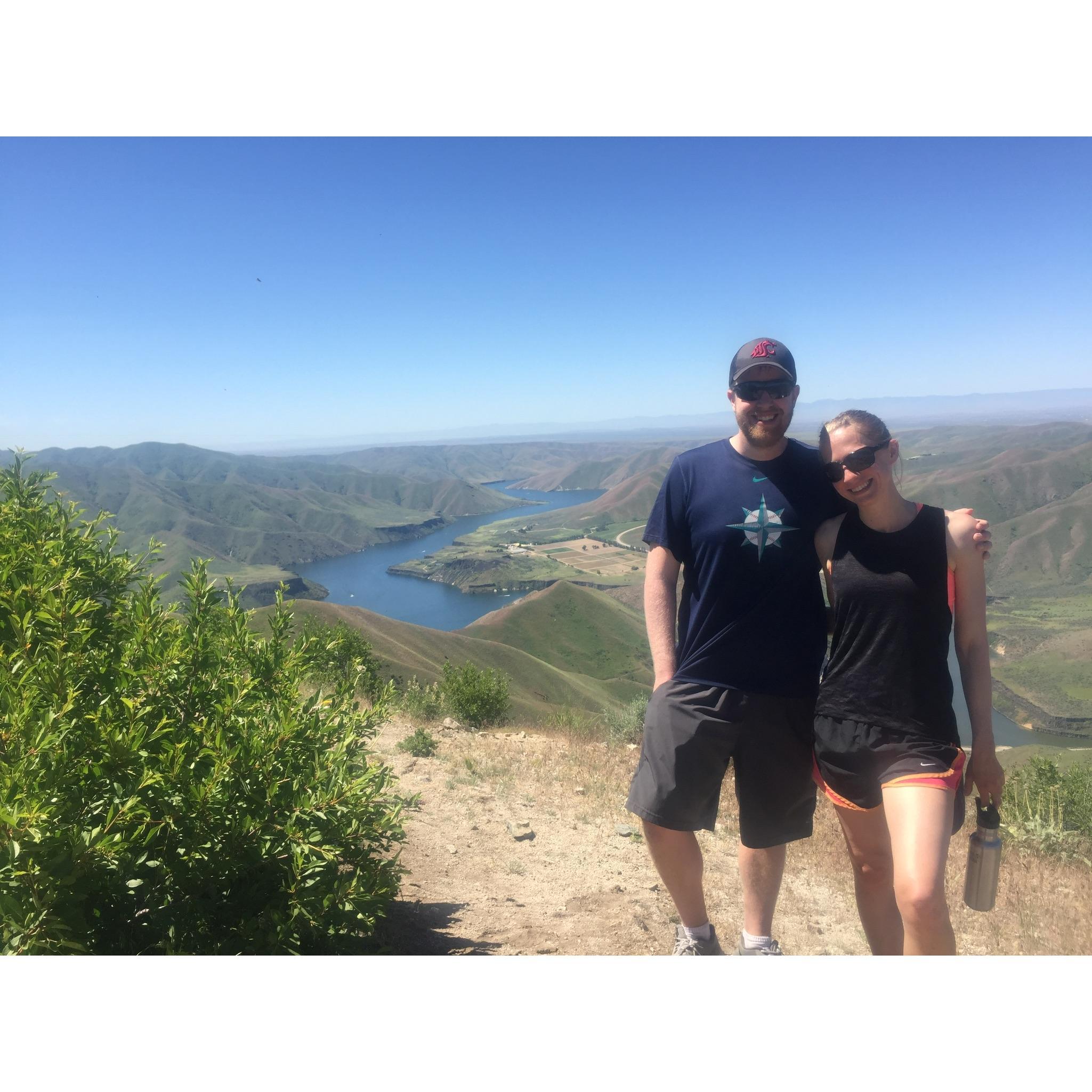 Hiking in Boise with Molly & Corum.