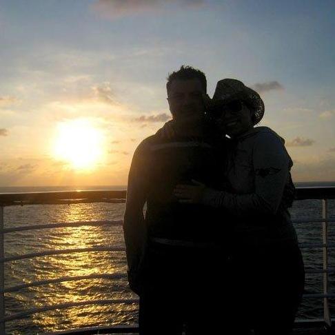 Sunset on  the Caribbean  Sea. January 2011