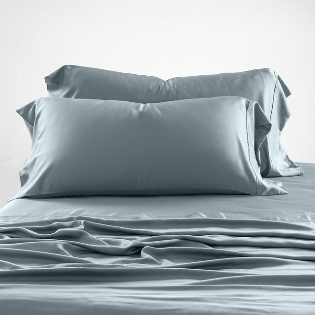 Olive + Crate Tencel Eucalyptus Cooling Pillow Cases for Hot Sleepers - Moisture Wicking, Temperature Regulating, King Size Silk Pillowcase - Smooth Sateen Weave, Naturally Produced (2 Pack) | Basalt
