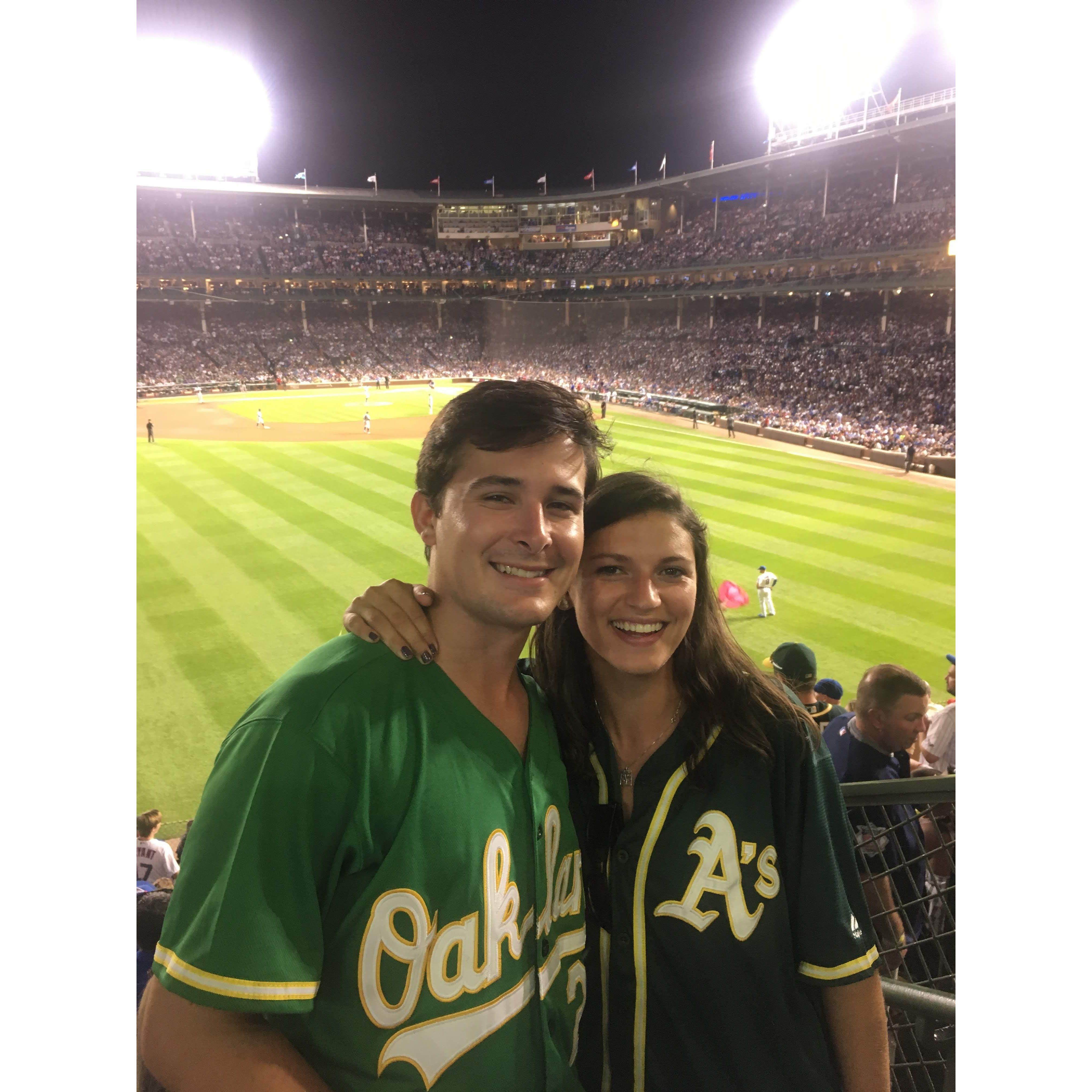 Chicago to see the A's play