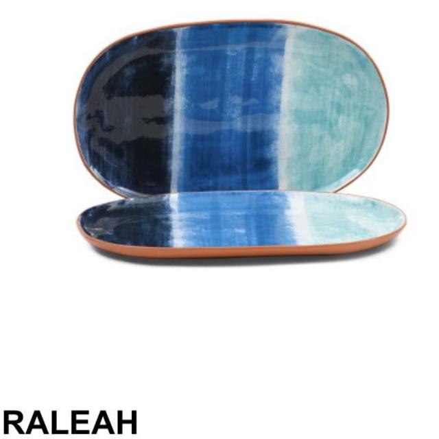Made In Portugal Set Of 2 Large Lagos Oval Platters