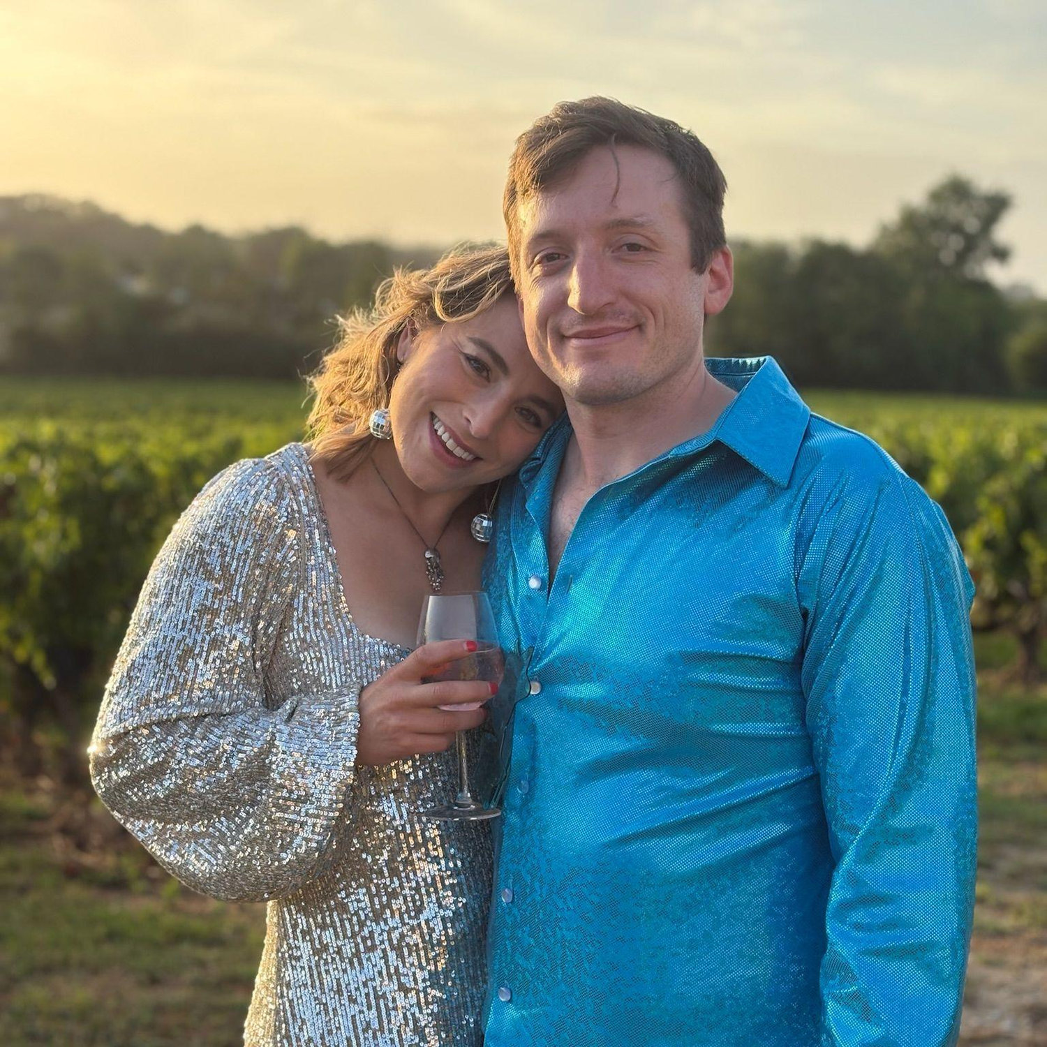 After we took these photos we convinced people to run a relay race through the vineyards.
