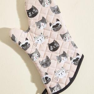 Cat Buy Me Love Oven Mitt in Pink