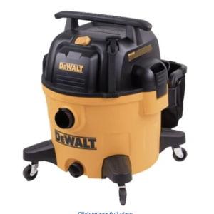 DEWALT Wet and Dry Vacuum 9 Gallon Poly Wet/Dry Vac Yellow Shop Vacuum 5 HP Strong Suction for Jobsite, Workshop 3 in 1 Multi Functions Model: DXV09P