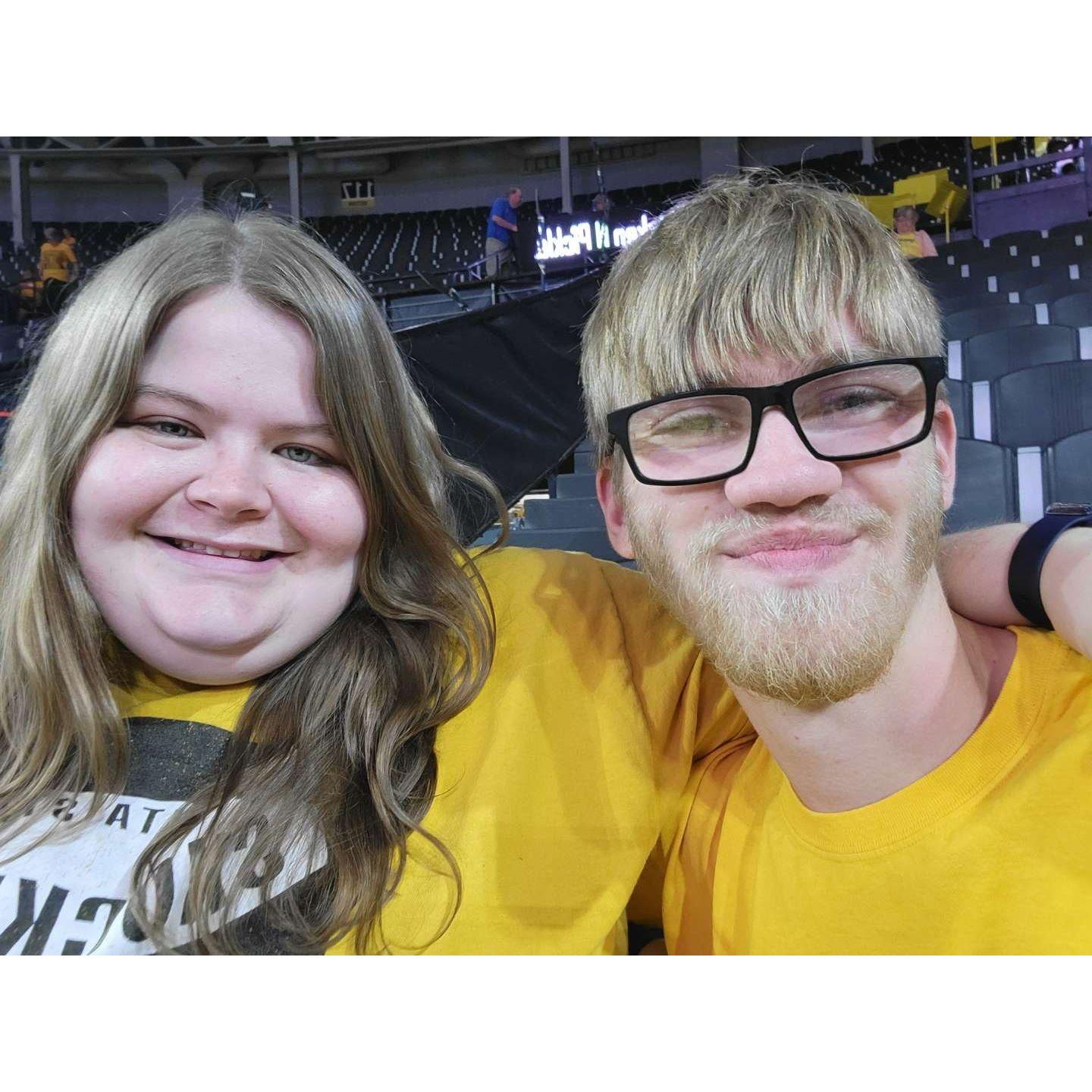 Madison slowly converting him into a Shocker Fan...