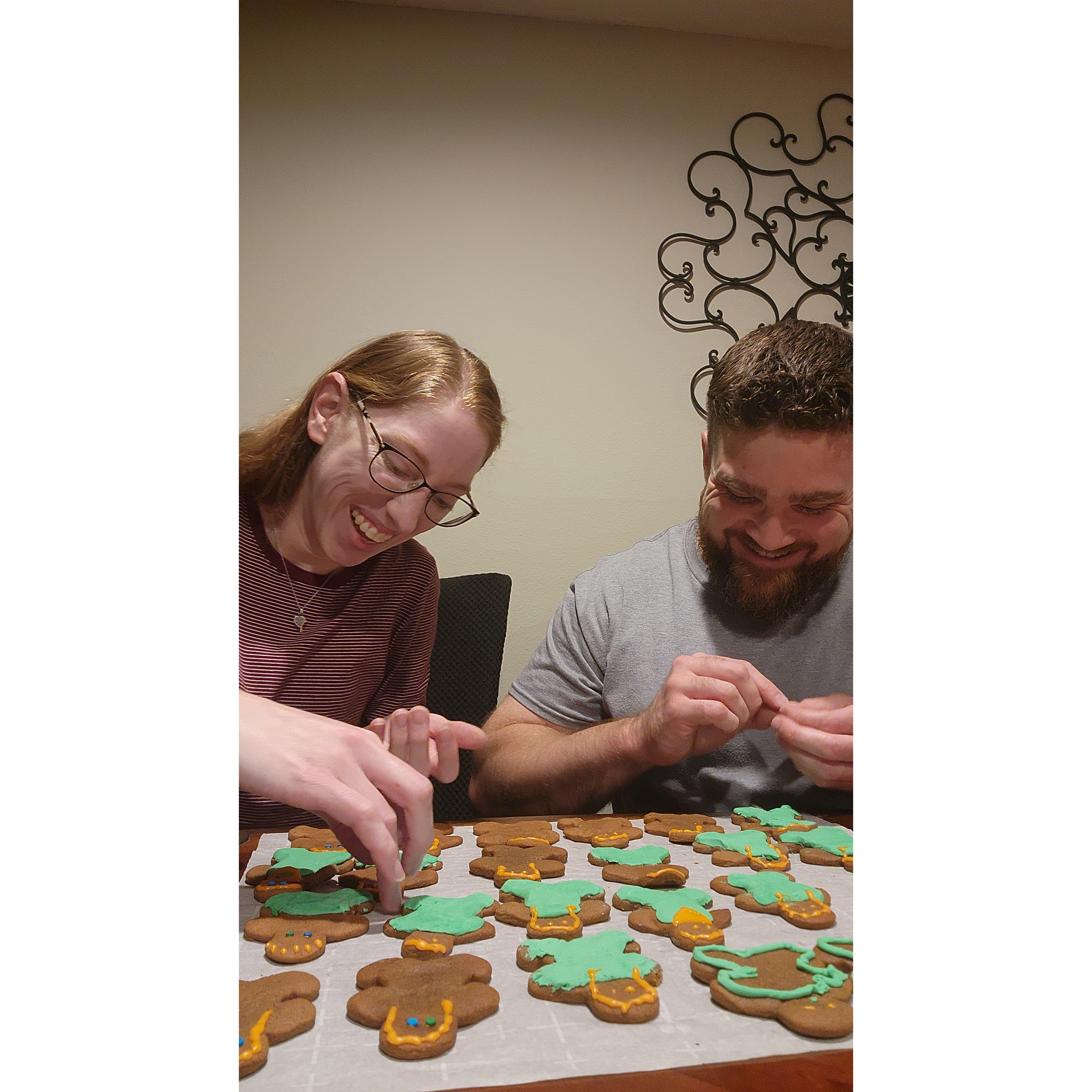 Starting a tradition of baking gingerbread cookies together