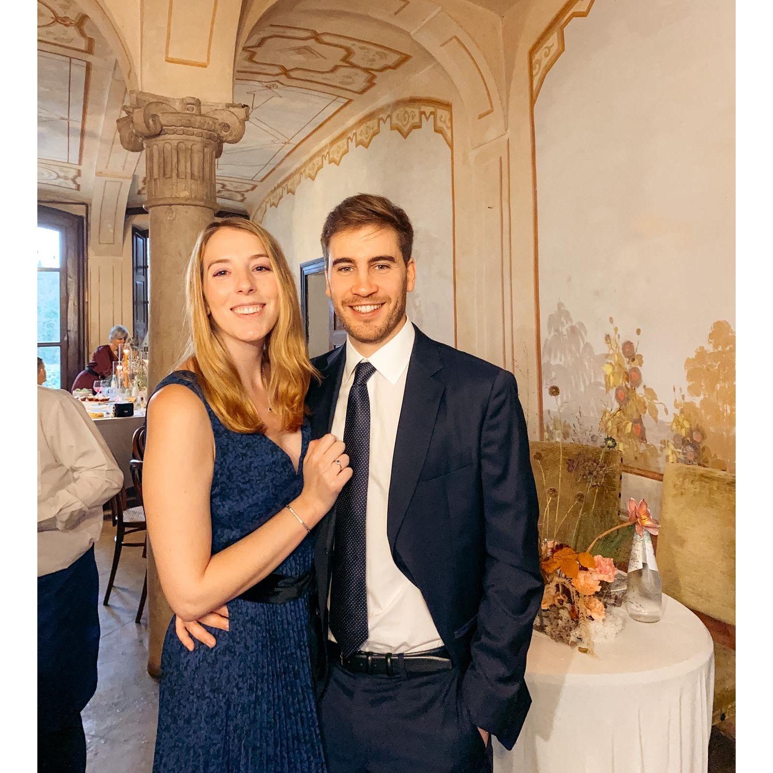 We’ve celebrated weddings in the US, Portugal and Italy - here we are at Bianca’s cousin’s wedding in Italy