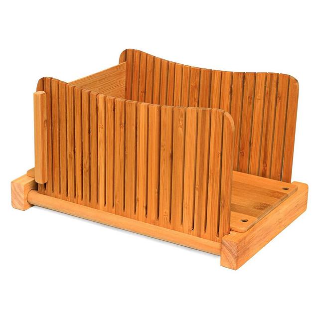 DBTech Bamboo Bread Slicer for Homemade Bread, Narrow Cutter Board