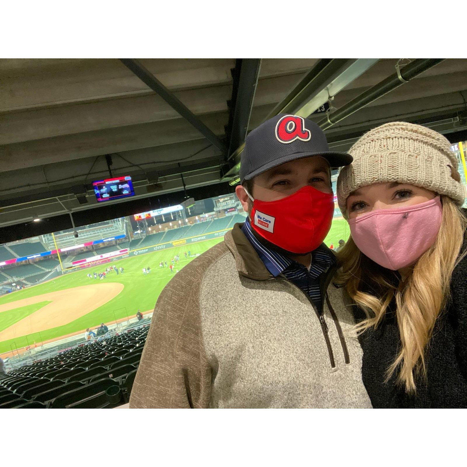Our 1st game was a watch party for a post season game in October 2020. What a story to tell our kids, "The first Braves game we went to we had to wear masks and there were no players on the field."