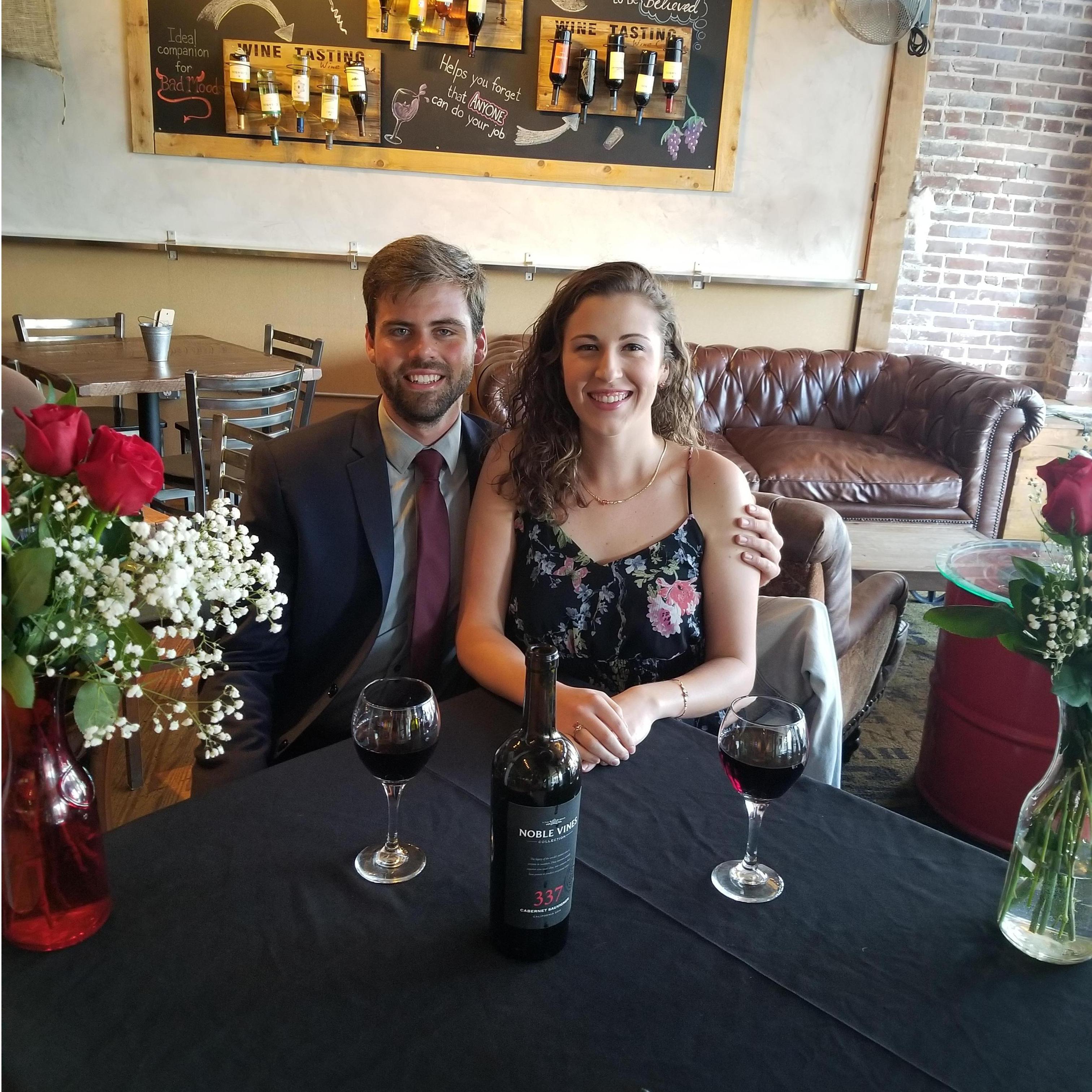 1 year anniversary just an hour or two before I told her I wanted to spend the test of my life with her.