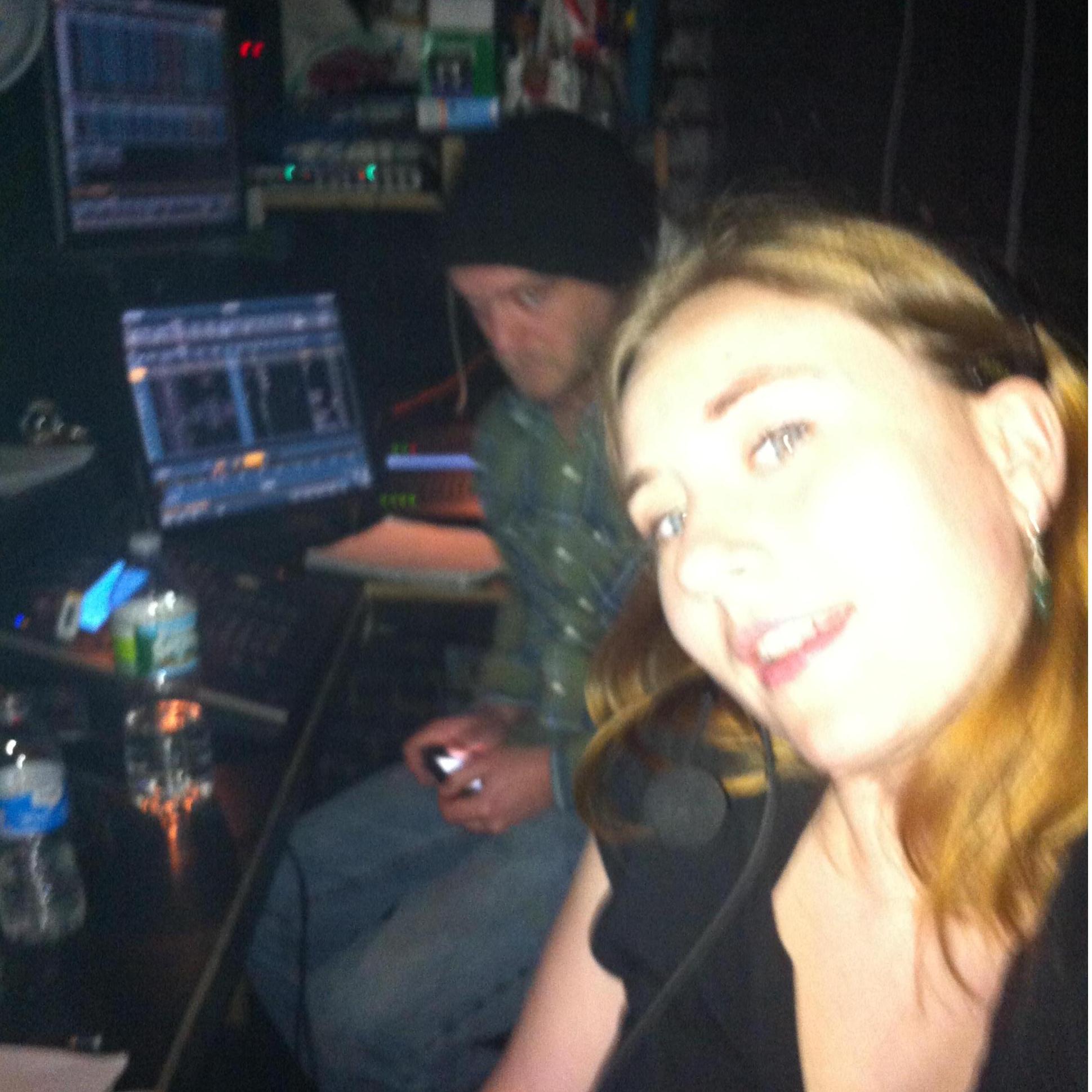 The first photo of Lindsey and Michael trapped in a booth.